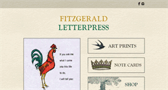 Desktop Screenshot of fitzgeraldletterpress.com